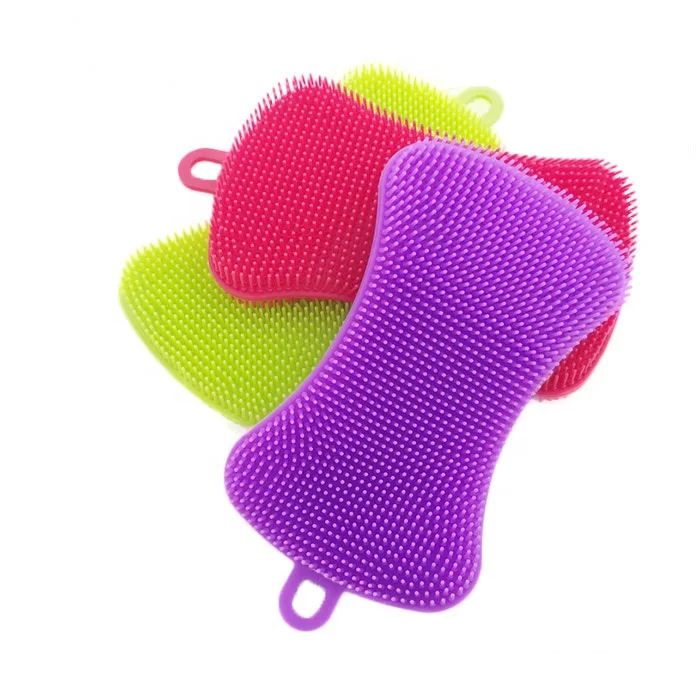 

Wholesale Custom High Quality Best Soft Silicone Body Brush, Purple,red,green