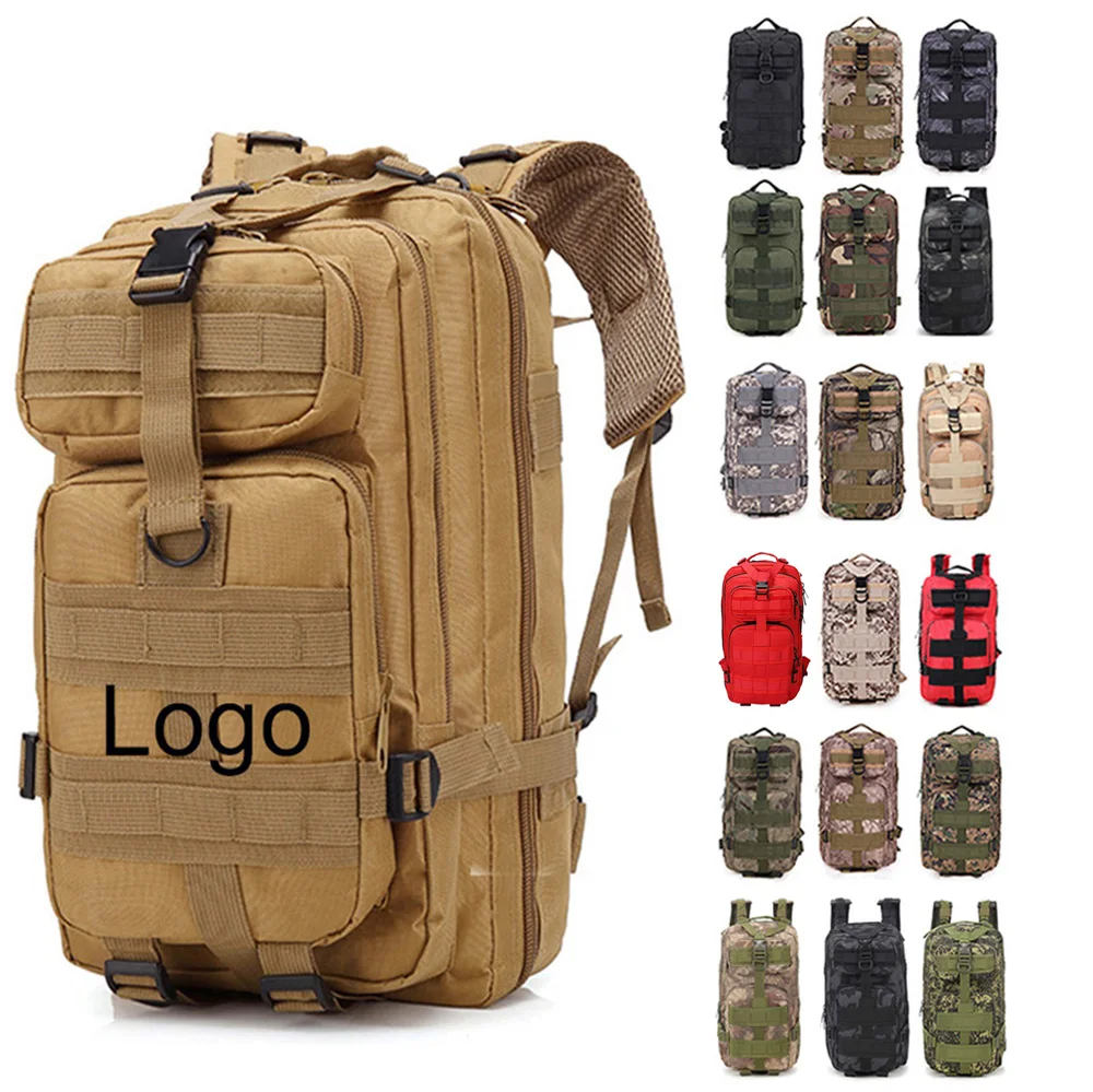 

Hiking Camping Walking Molle Army Travel Backpack Outdoor Sport Rucksack 3P Military Back pack 30L Tactical Bag, 20 colors