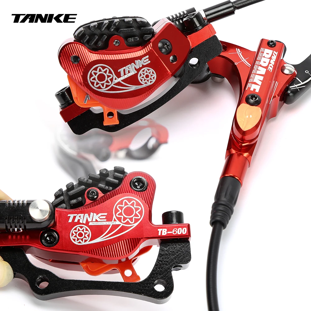 

TANKE 4/Four Piston Hydraulic Disc Brake high stability Mountain bike Brake Aluminium Material two-way braking Suitable Size, Black, red, purple, blue, gold, green