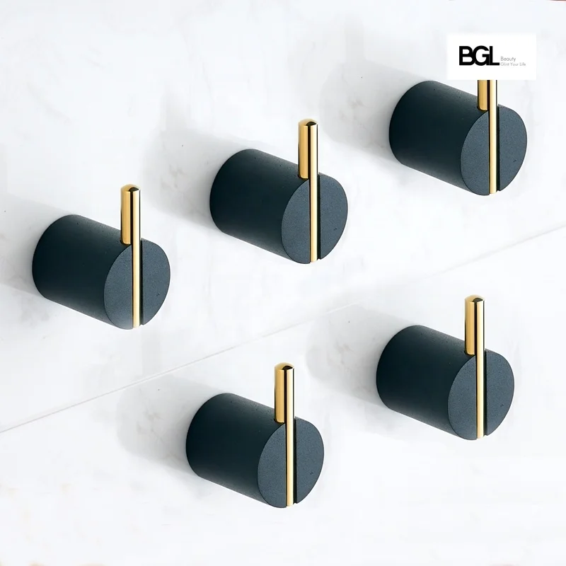 

Black Round Wall Mount Bathroom towel Hook