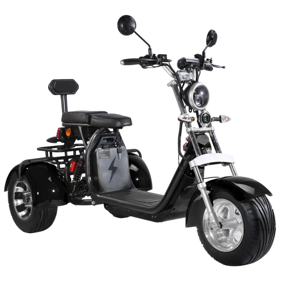 EEC COC Approved 2020 NEW drifting three wheel electric scooter citycoco 3 wheel 2000W 60v 40ah battery 120KM Europe stock, All