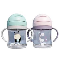 High Quality Bpa Free Baby Drink Cup With A Straw 