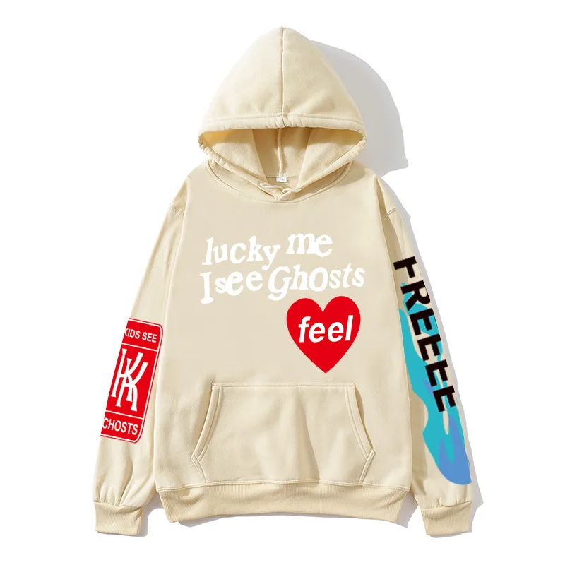 

pullover couple tops smiley love graffiti sweater foam printed lucky ghost hoodies