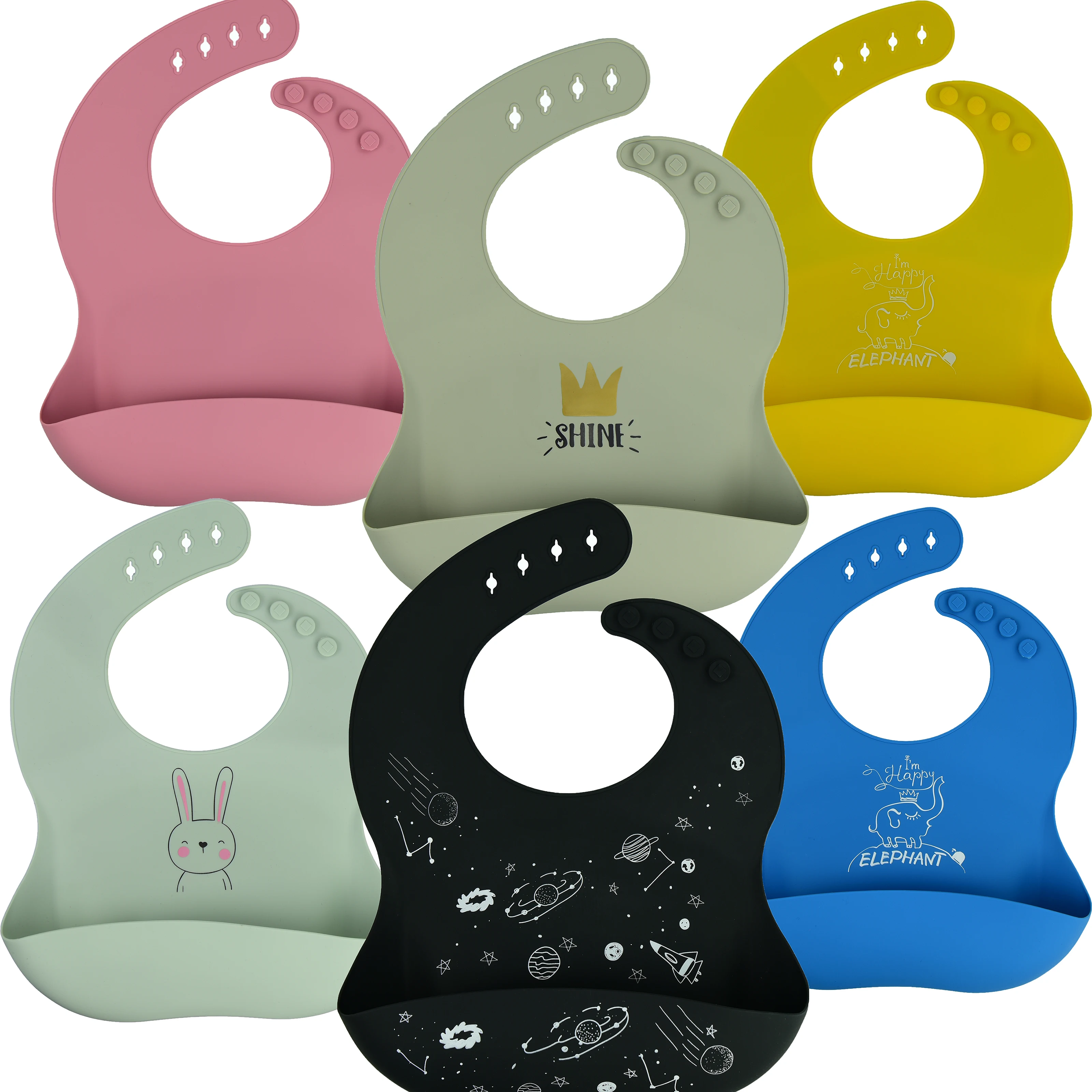 

2021 New Silicon Baby Bib