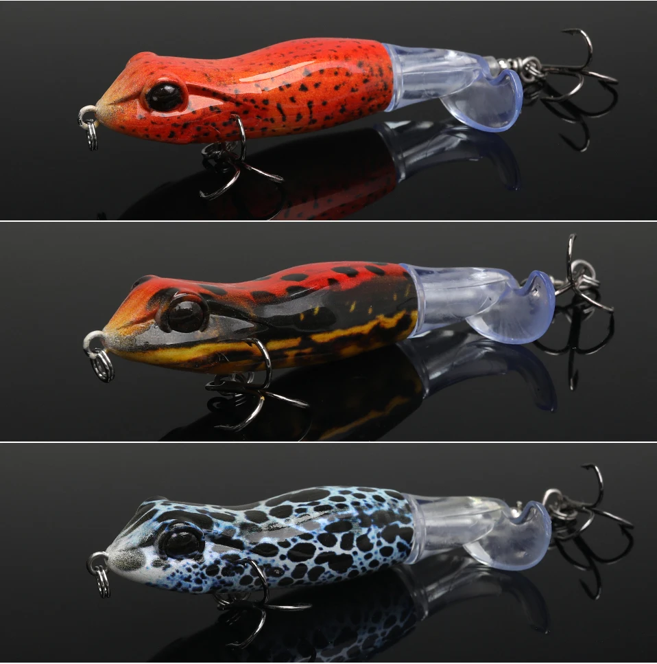 9cm 11g Topwater Frog Whopper Popper Fishing Lures For Bass,Hard