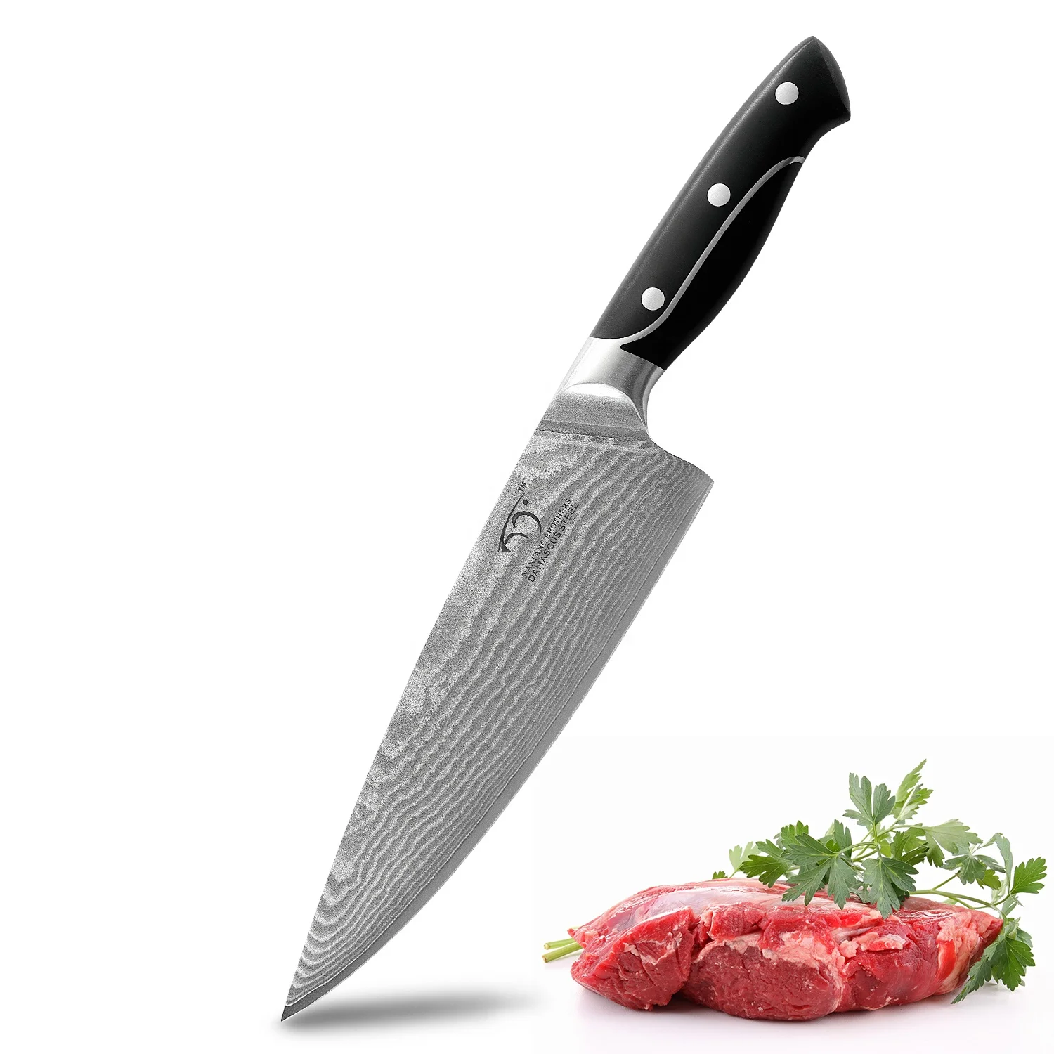

Knife Damascus DAMASCUS Steel Chef Knives Carbon Steel with Lfgb, SQS Certification