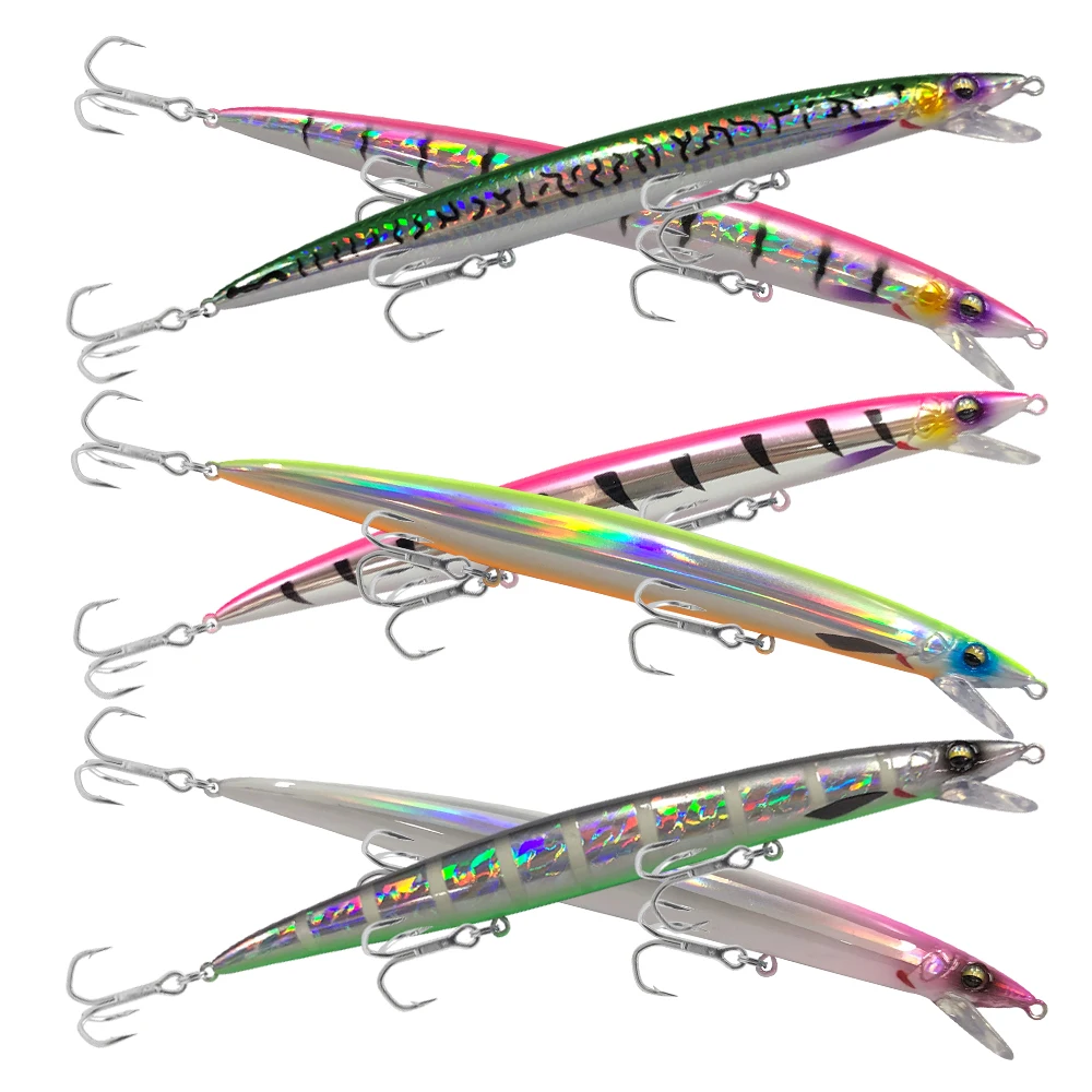 

Minnow Lures Seabass Lures UV color Sinking hard lures 140mm 15g 170mm 25g