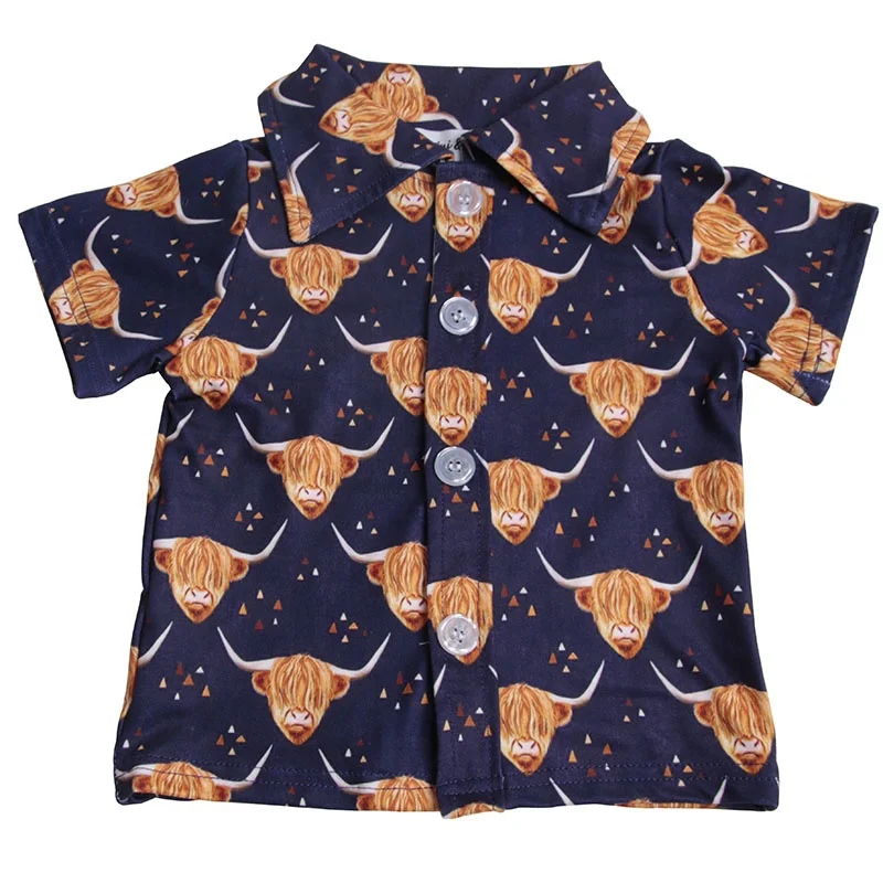 

2021 new boys autumn baby 0-12years old shorts sleeve coat kids prints shirt for children