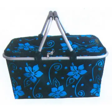 
aluminium foldable shopping basket Small folding canvas shopping basket for sale shopping hand basket 