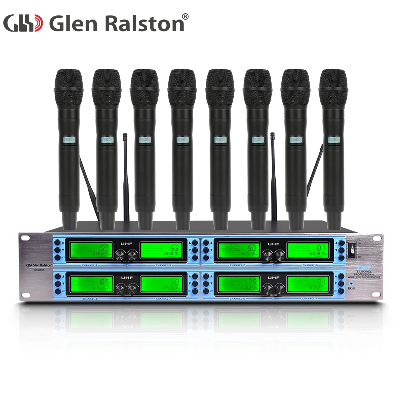 

Glen Ralston UHF true diversity u-segment FM 8-channel wireless condenser microphone