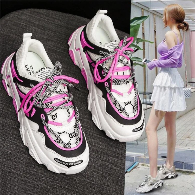 

D94160 Daddy shoes women autumn 2020 new style breathable casual sneakers