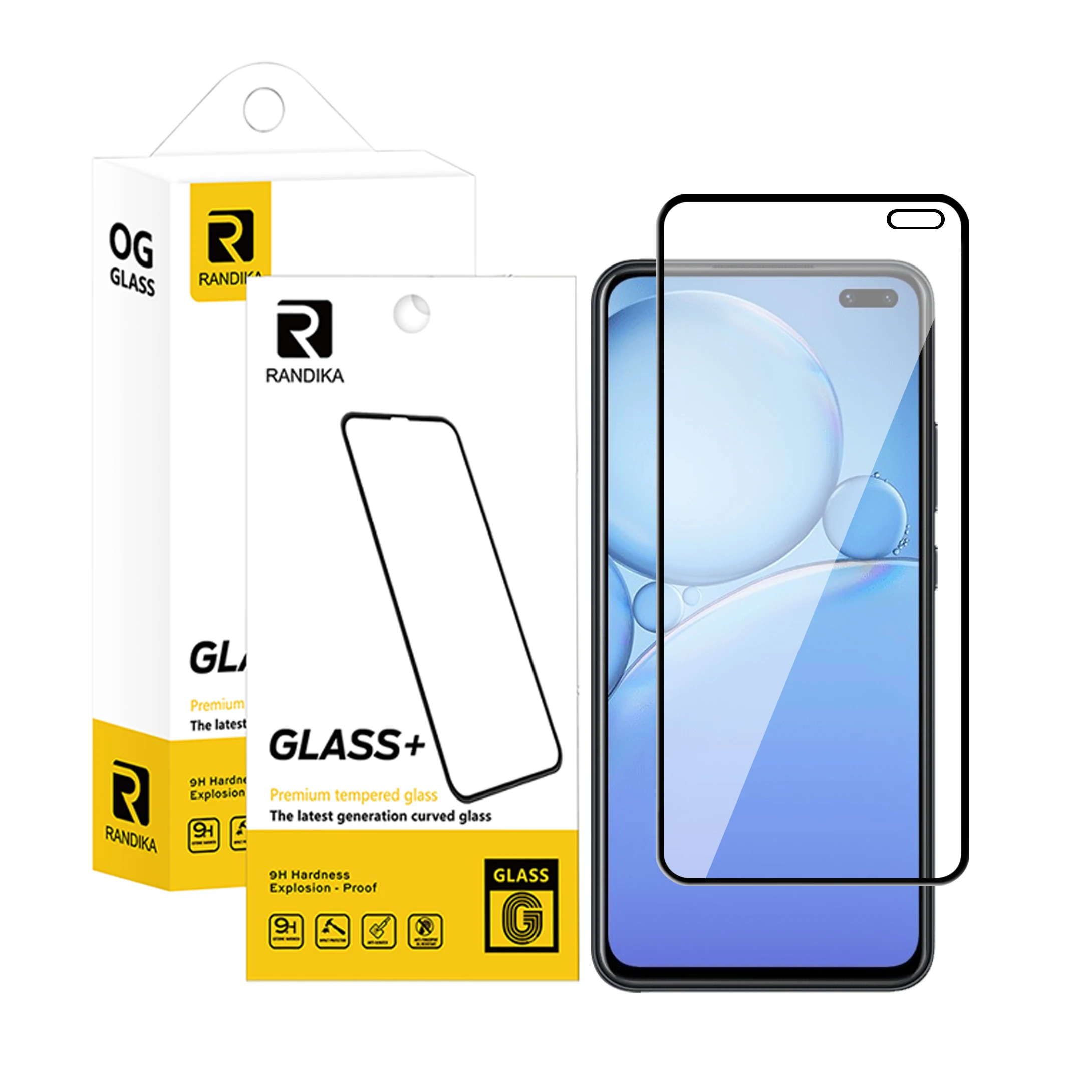 

For VIVO V19 Global High Quality Tempered Glass Transparent Guard Full Coverage Screen Protector Film