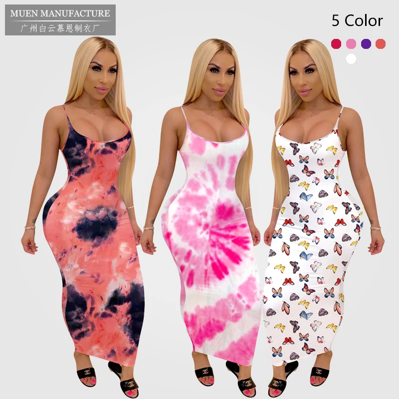 

N1239 2021 new arrival women casual print dress halter dress for lady