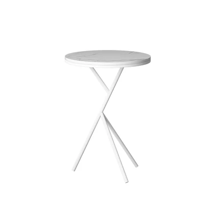 

European style minimalist style multifunctional storage side table stable storage office bedroom living room sofa side table, Golden frame + silver white dragon face