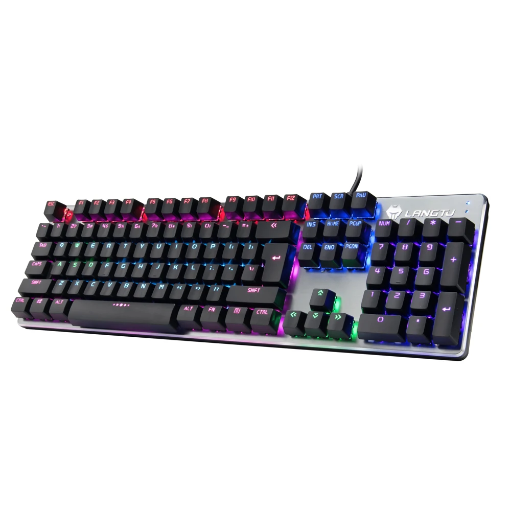 

Mechanical Gaming Keyboard,104-Key USB Wired Blue Switch Gaming/Office Portable Computer Keyboard, Black