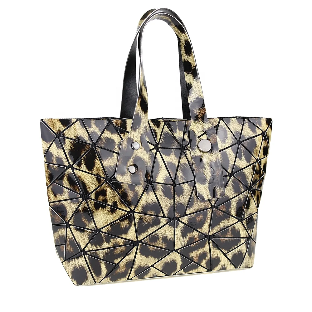 

Fashion Shoulder Handbags Geometric Mini Leopard Tote Bags For Women