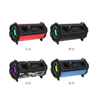 

New Outdoor Portable 15W Subwoofer Karaoke BT Speakers Colorful LED Cylinder Super Bass high-end bluetooth mp3 speaker