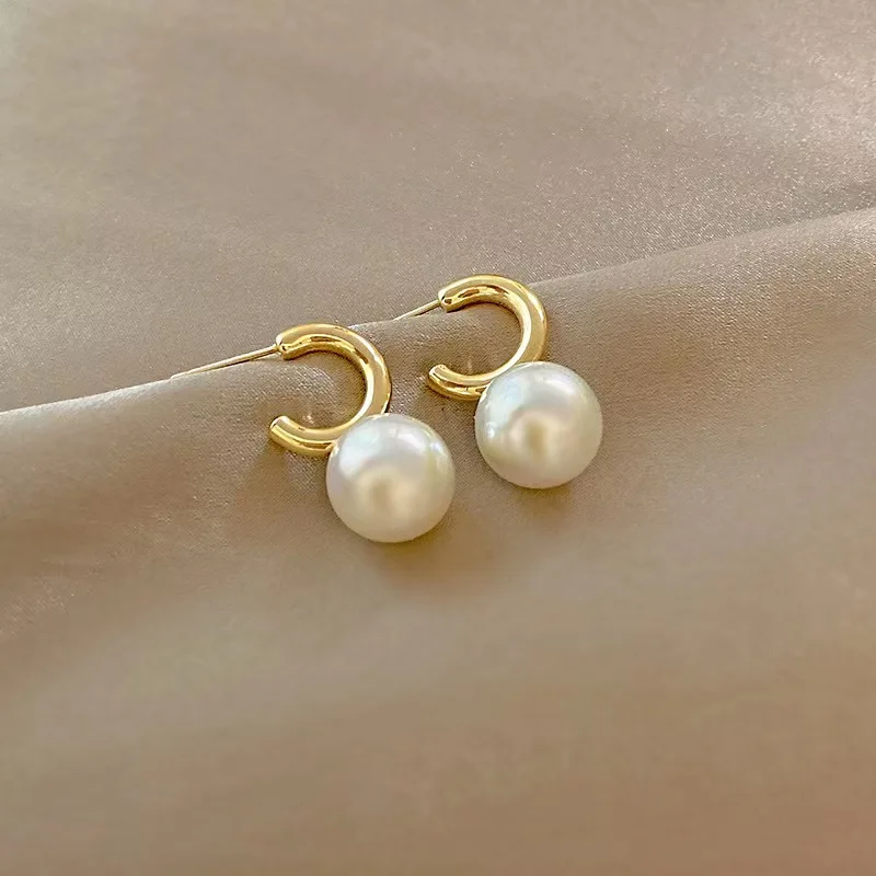 

2022 Luxury Cute Earrings Gold Plated Pearl Cuff Earring For Girls Jewelry