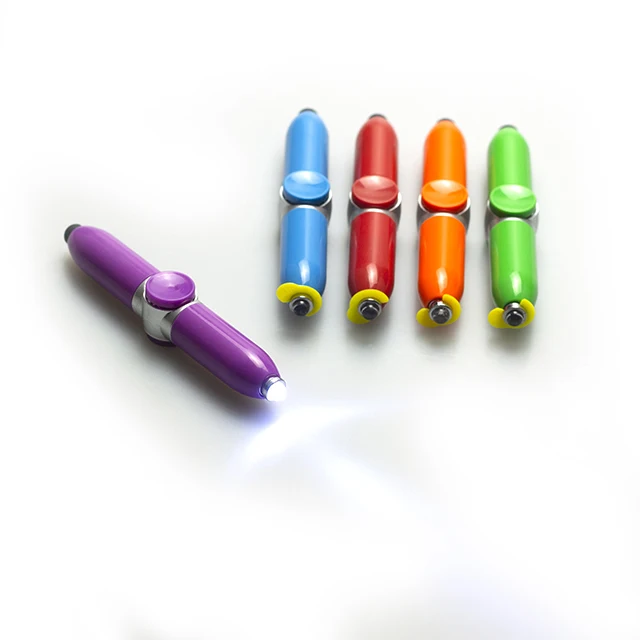 

Wholesale Fidget Spinner Stylus Screen Led Light Up Multi Function Ball Ballpoint Pen