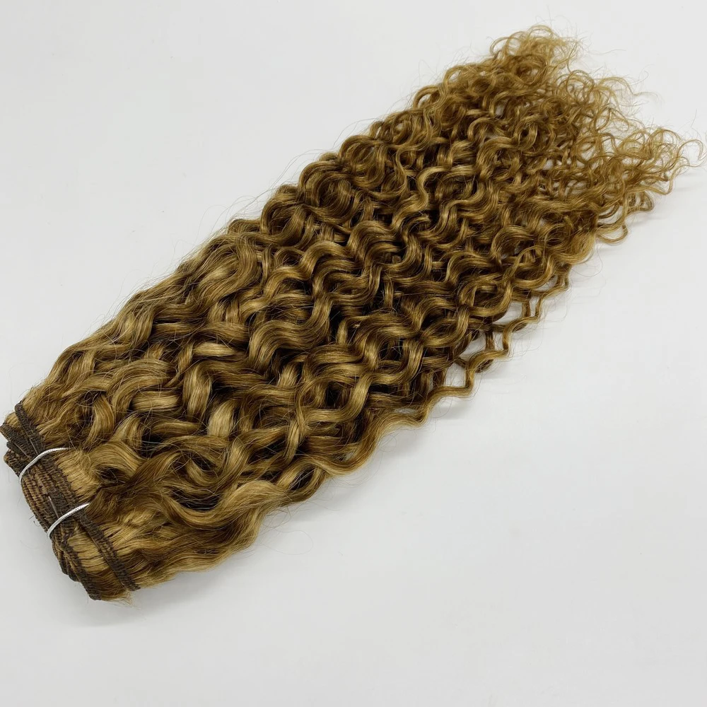 

12-22 inch 100g/set natural wave clip in hair highlight color #4P27 100% remy human hair extensions