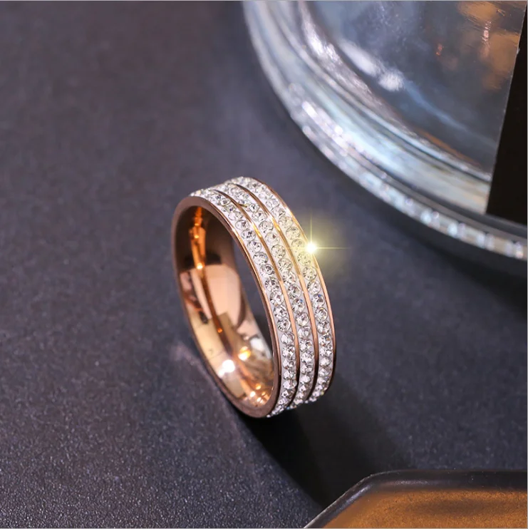 Stainless Steel Ring Titanium Steel mesh Pasta Index Finger Ring Female Niche Design Ring ins net red Ring 