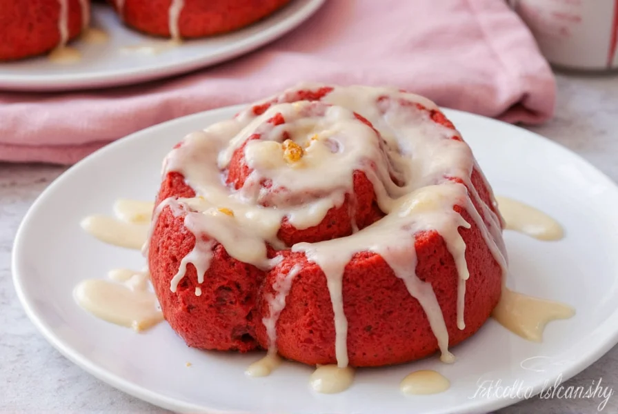 red velvet cinnamon rolls