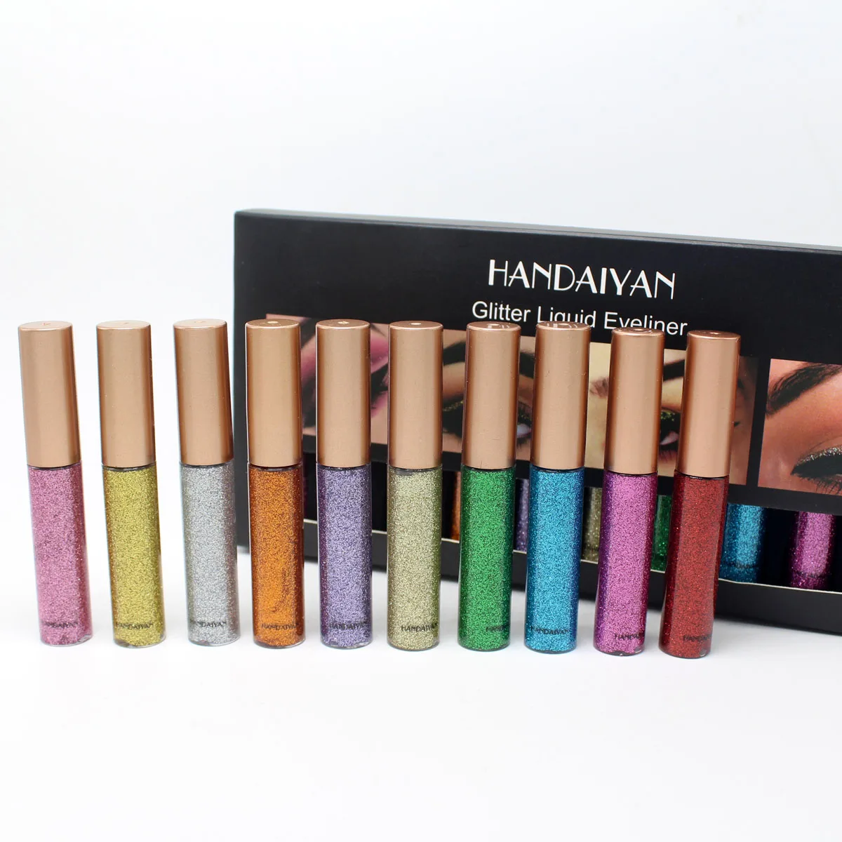 

10 pcs quick dry eyeliner makeup coloured liquid eyeliner waterproof colourful liquid eyeliner