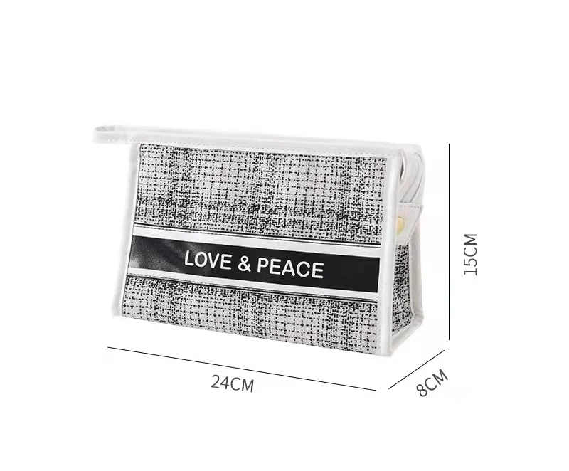 

AIZHU ODM Best selling quality Polyester Women's Portable Hand Cosmetic Storage Bag Travel Envelope Soft Cosmetic Bags