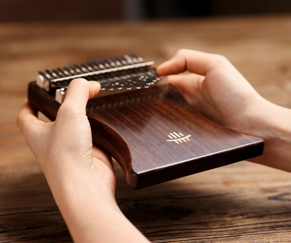 
Sapele cup shape plate kalimba 17 key thumb piano wholesale 