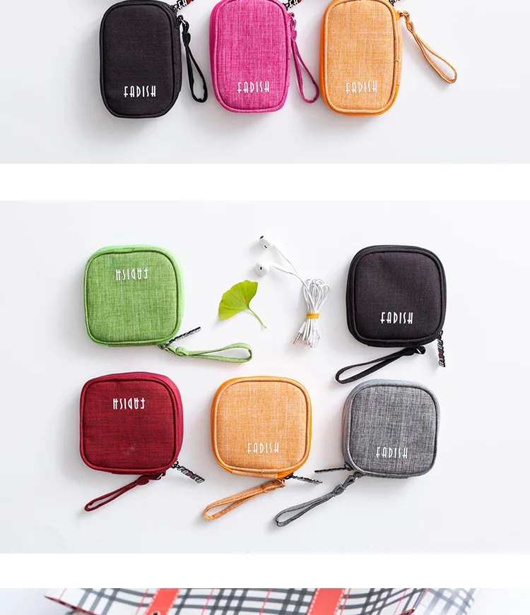 Mini digital organizer bag headphone charger data cable storage bag