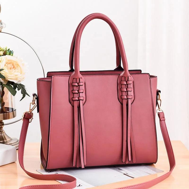 

FST74 2019 New trendy products unique webbing design red black shoulder bag PU woman leather handbag, See below pictures showed