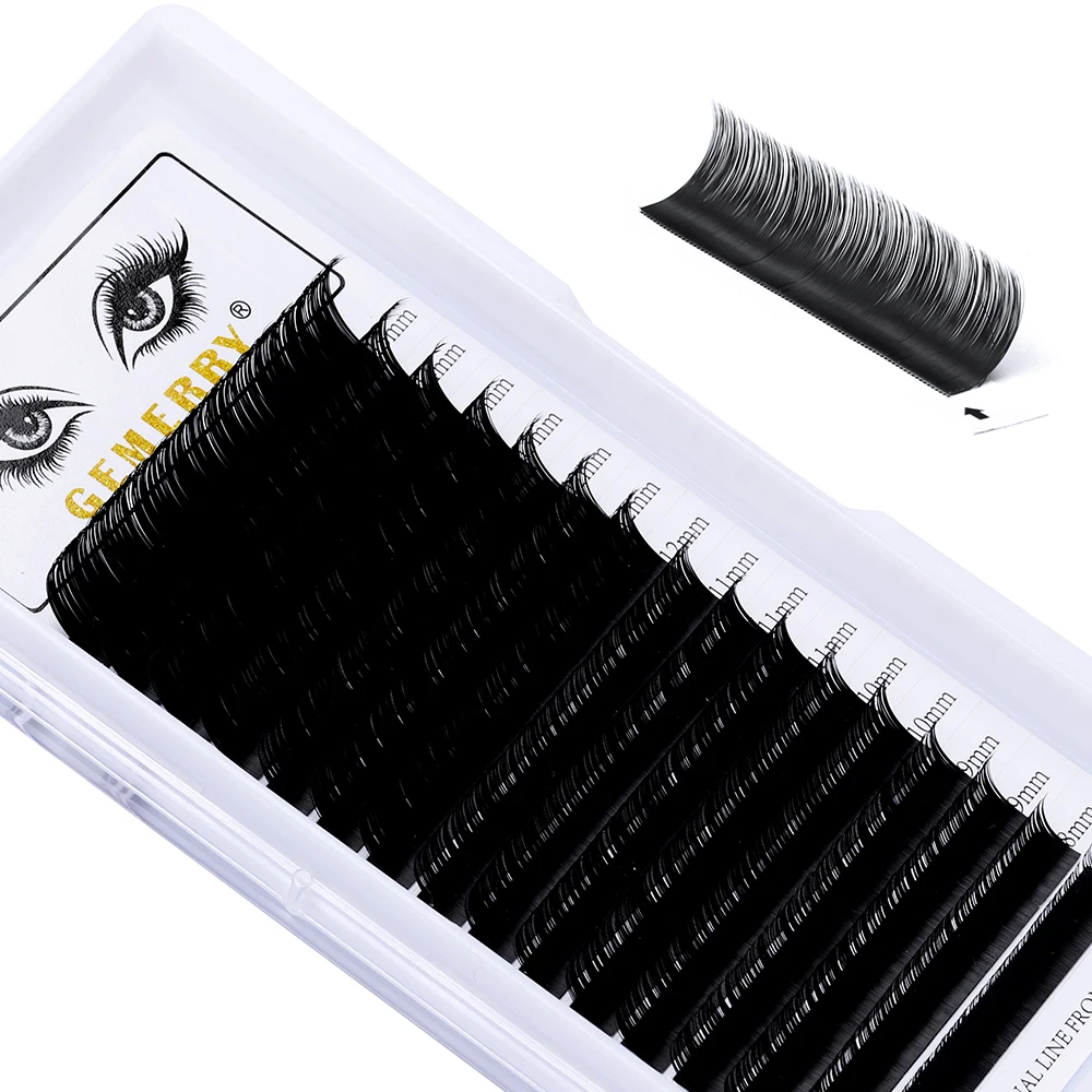 

High Quality Mink Eyelash Individual Extension Best 17mm Eyelash Extensions Beautiful Eyelash Extension Custom Label Ciglia