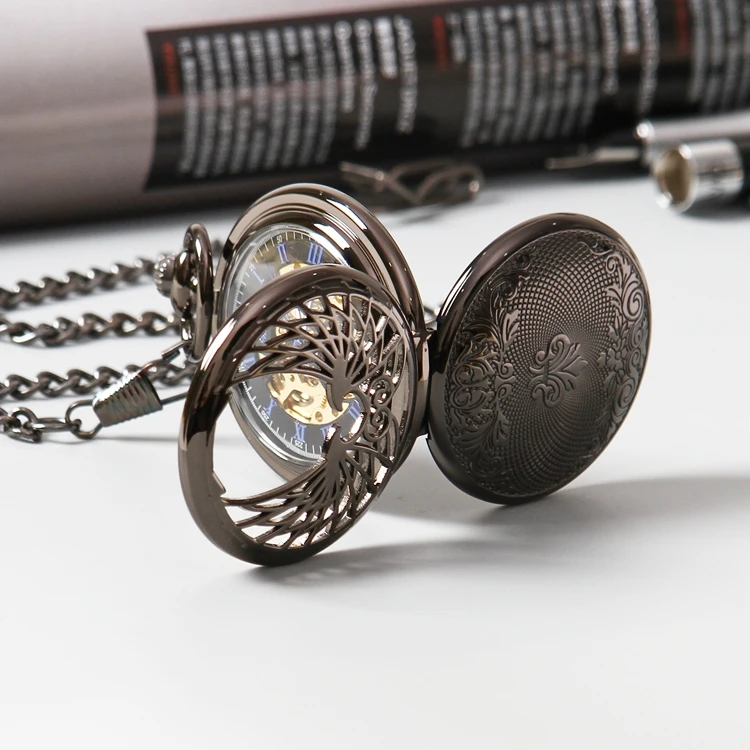 
GOHUOS Luxury hand winding mechanical pocket watches for men private label mechanical watch 