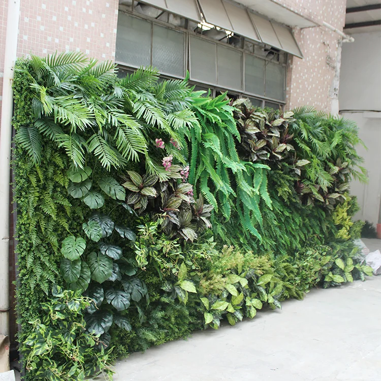 

Artificial Grass Mat Panels Artificial Plants Outdoor Greenery Wall for Home Decoration indoor artificial climbing wall plants