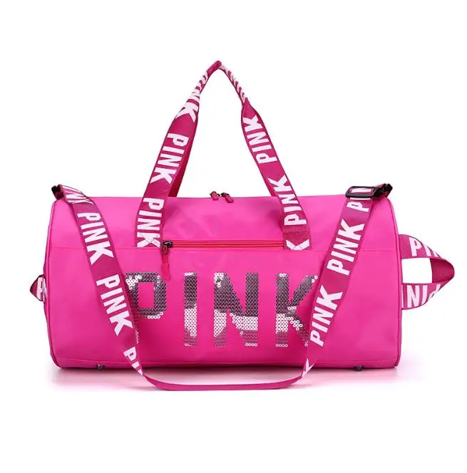 

2021 Trending Hot sale Custom logo Pink Duffle bag Wholesale Waterproof oxford fabric Gym Bag For Women Gym Bag, Blue/black/rose/pink/purple/watermelon red