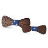 Trendy Popular Gents British Style Wedding Wave Point Suit Blouse Wooden Bow Tie