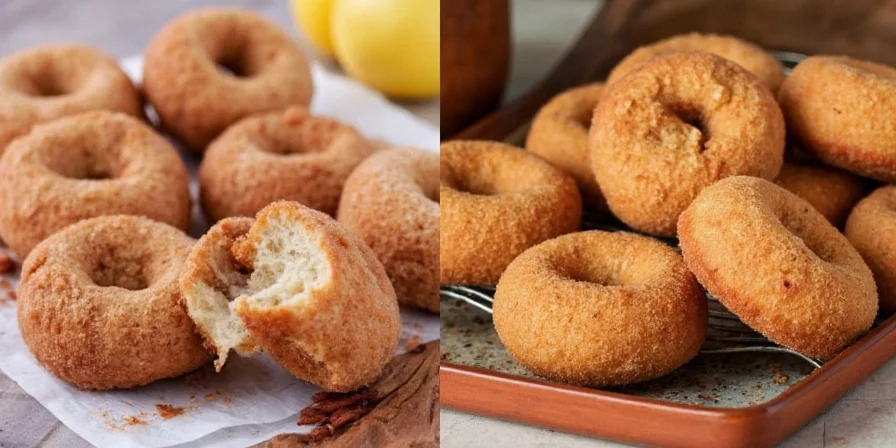 Cozy kitchen scene with fresh donuts and coffee