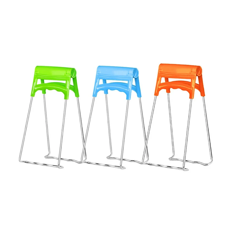 

A1070 Stainless Steel Foldable Hot Dish Plate Bowl Clip Pots Gripper Crockery Holder Clamp Tongs Claw Holder Lifting Plate Clip, Green,blue,orange