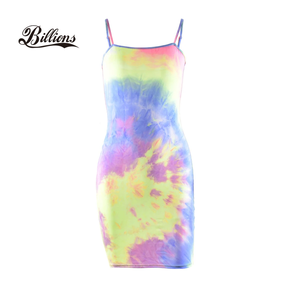 

Casual Sexy Style Oem Summer Sleeveless Camisole Tie Dye Dresses Women Casual Dresses Women
