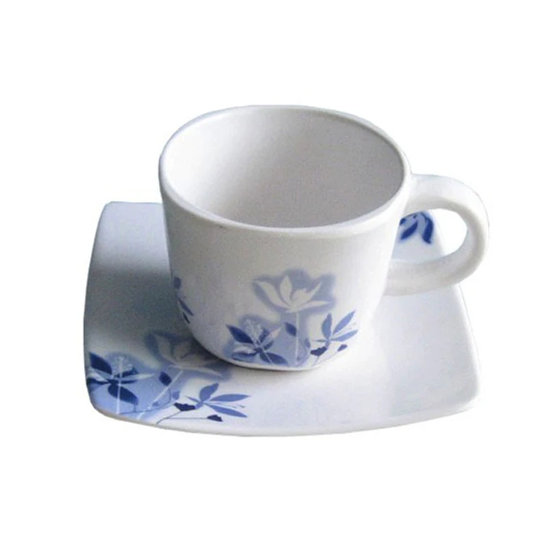 Square Coffee Cup Saucer And Melamine Small Square Coffee Cup Saucer And