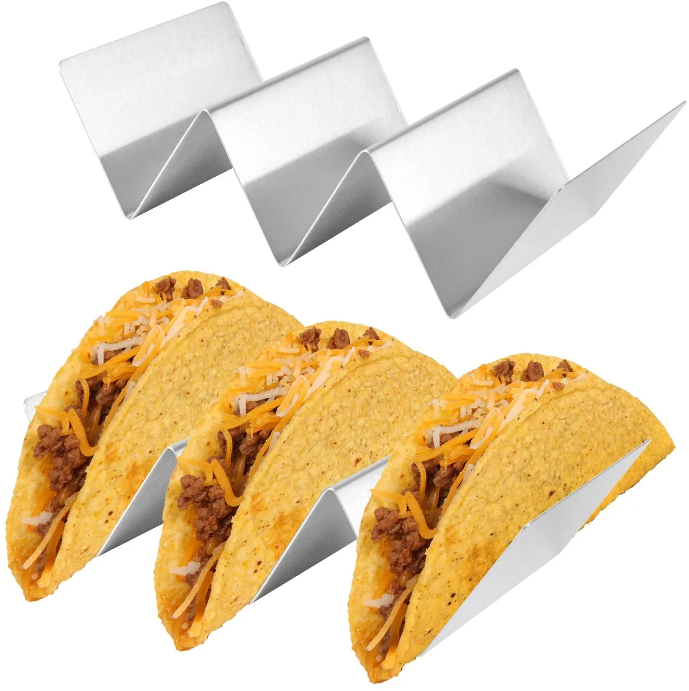 

Oven Safe Style Truck Tray 2 Or 3 Component Stainless Steel Taco Holder Stand, Taco Holder, Customized color