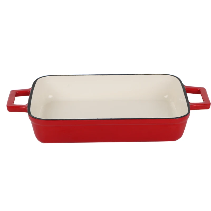 

Enamel Cast Iron Fish Pan Rectangular Frying Pan, Color