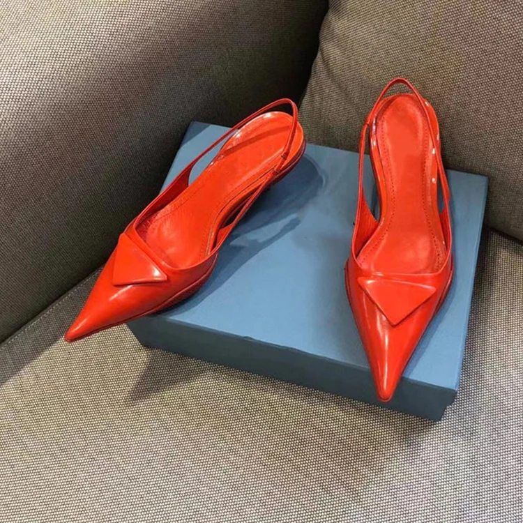 

Runway Shoes parada Woman High Street Designer Sandals Kitten heel Pointed Toe Formal Party Shoes, Pictures shown