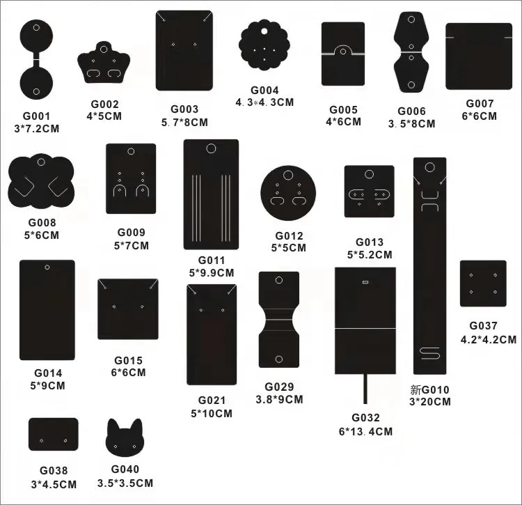 

Spot black card jewelry card blank DIY jewelry Jewelry Earring Necklace hairpin black paperboard packaging card customized