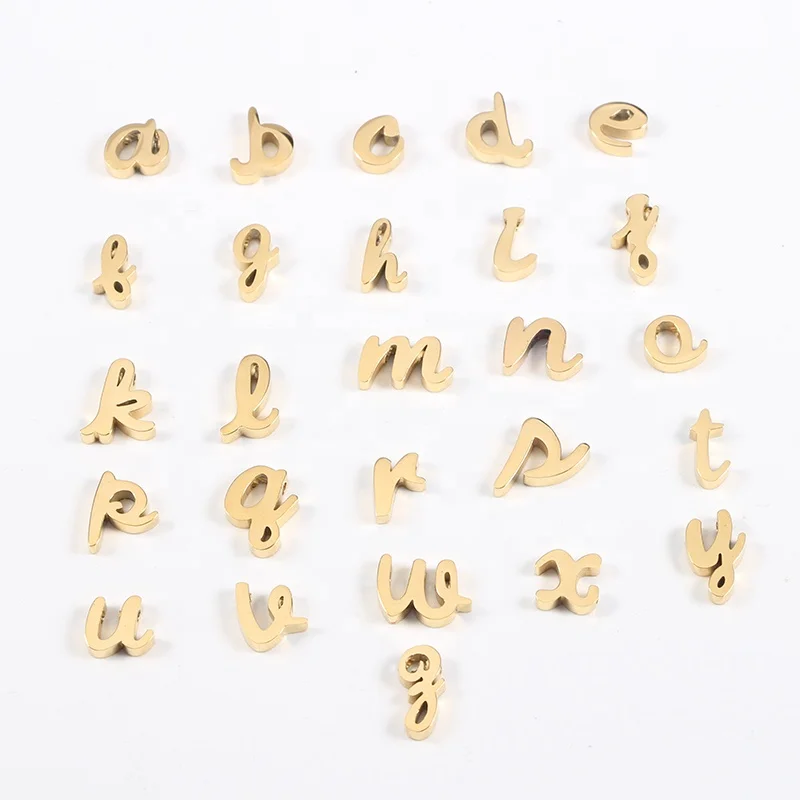 

Mirror Polished Stainless Steel Jewelry Alphabet Letter Pendant Charms