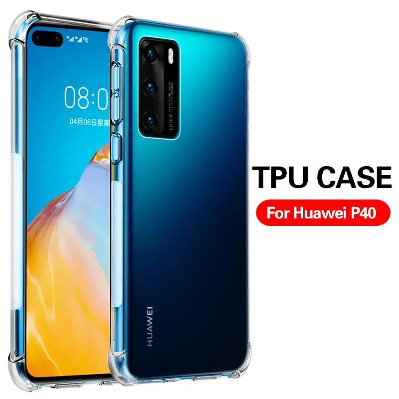 

Shockproof Case For Huawei P20 P30 P40 Pro P10 P9 Mate 30 20 10 Lite Y5P Y6P Y7 Y9 Prime 2019 P Smart 2020 Honor 9 10 20 8X 9X, Clear/transparency