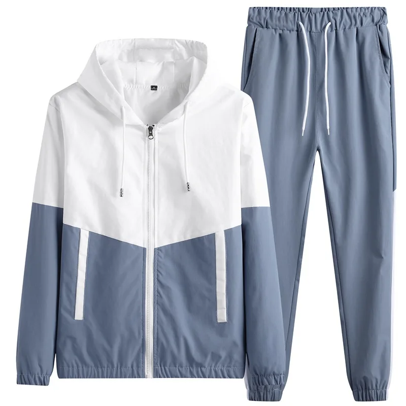 

Sports suit men's spring and autumn leisure 2021 new trend autumn clothes jacket trousers two-piece suit