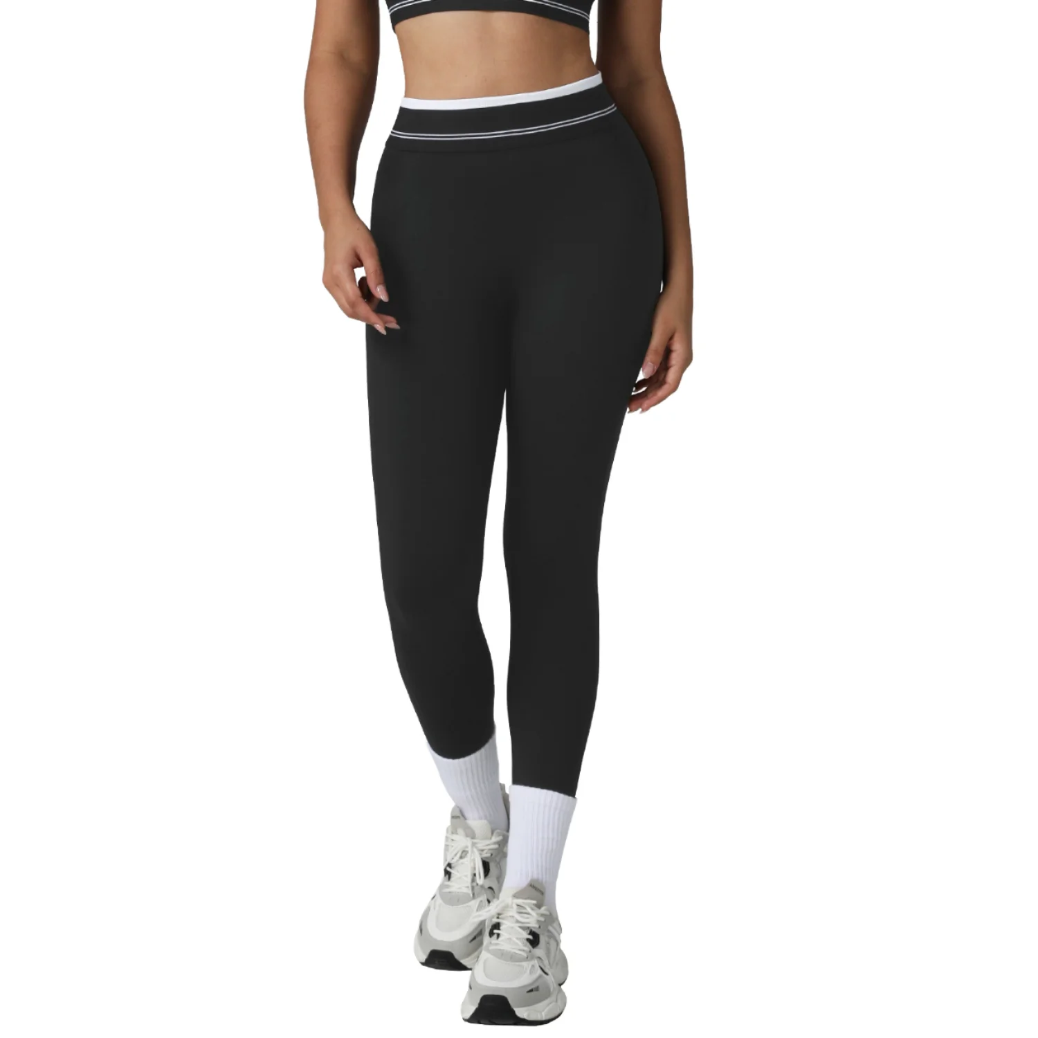 脚踝长Solid Color Spandex Nylon Blend Yoga Pants