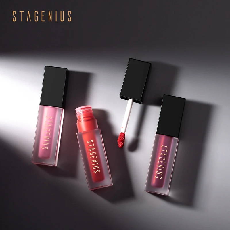 

Stagenius Makeup Soft Matte High-Pigmented Lip Cream Lipstick, 9 colors for choose