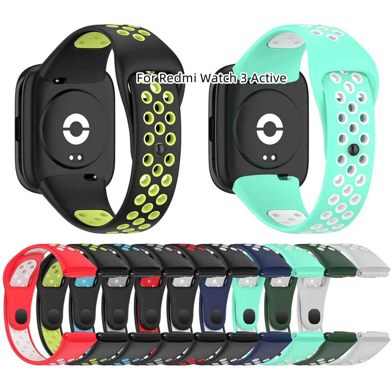 

SmartWatch Bracelet Two Tone Correa Strap Wristbands Two Colors Silicon Watch Band For xiaomi redmi watch 3 active